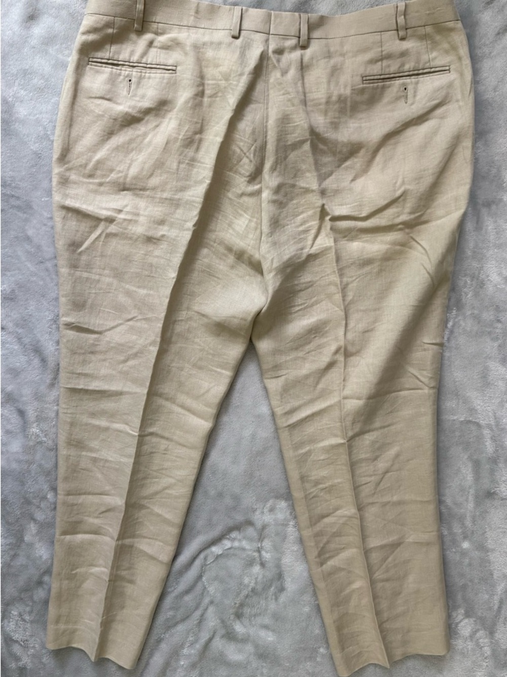 Ralph Lauren Beige Linen Dress Pants - Picture 2 of 6